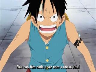 One Piece - Episodio 414 - Batalha com habilidades no poder máximo! Gomu Gomu vs Hebi Hebi.