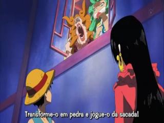 One Piece - Episodio 417 - O amor é um furacão! Hancock apaixonada.