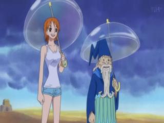 One Piece - Episodio 453 - O paradeiro dos companheiros. Relatório de Weatheria e os animais ciborgues.