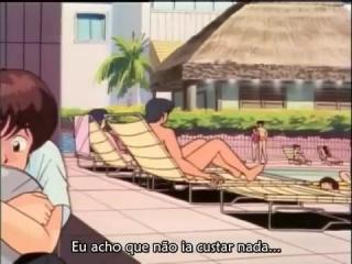 Maison Ikkoku - Episodio 69 - Batalha subaquática. Marca do beijo Suspeito em Godai