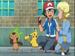 Pokémon XY - Episodio 10 - Chespin contra Mega Mega Meowth!