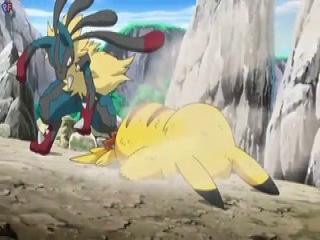 Pokémon XY - Episodio 32 - Mega Lucario Contra Mega Lucario! Uma Tormenta de Auras!!