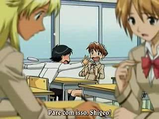 School Rumble Ni Gakki - Episodio 13 - Virando para trás, ele está lá. Apostando no nome do Karasuma. O mistério foi todo resolvido.